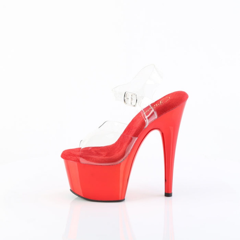 Pleaser Adore-708 Sandaler Dame Rød | 482-NDUZWE