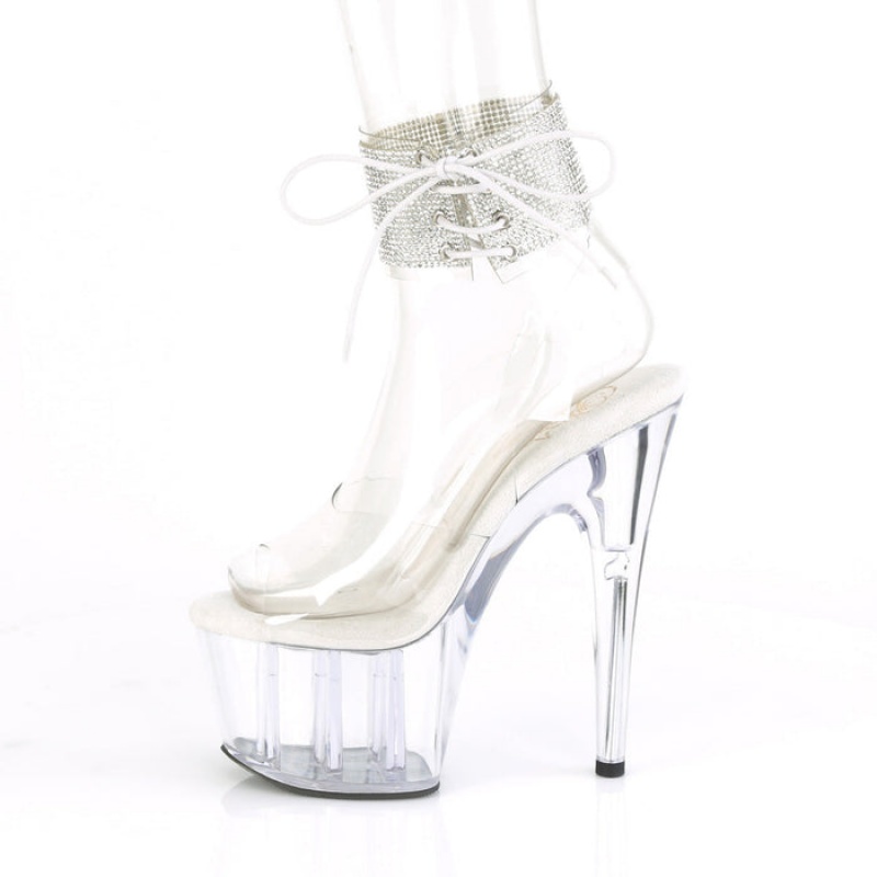 Pleaser Adore-791-2RS Sandaler Dame Clear | 054-XHIASO