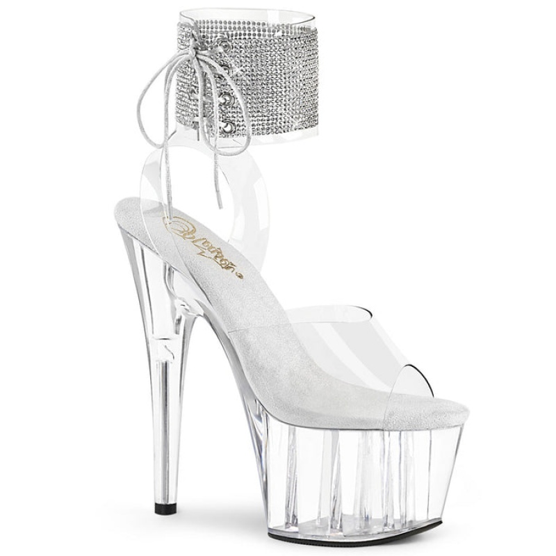 Pleaser Adore-791-2RS Sandaler Dame Clear | 054-XHIASO