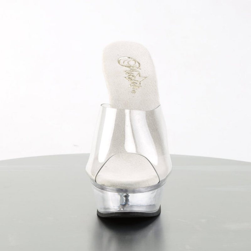 Pleaser Allure-601 Badesandaler Dame Clear | 958-KVADOW