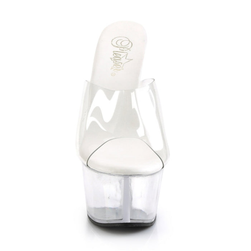 Pleaser Aspire-601 Badesandaler Dame Clear | 094-MKWEOT