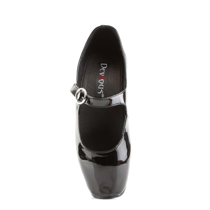 Pleaser Ballet-08 Pumps Dame Svarte | 724-JRCSLV