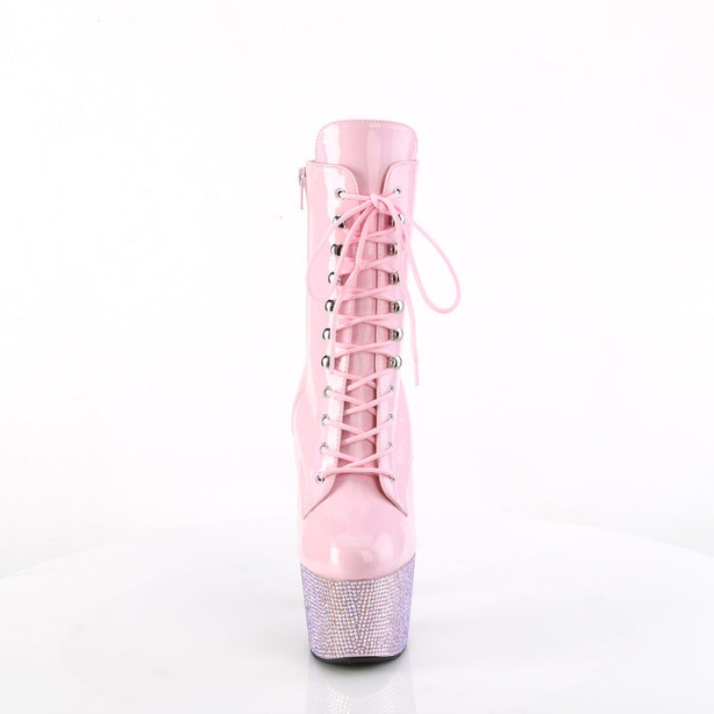 Pleaser Bejeweled-1020-7 Støvler Dame Rosa | 397-TUMWHD