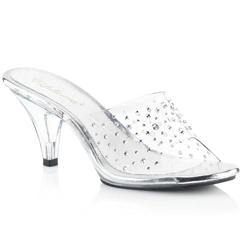 Pleaser Belle-301RS Badesandaler Dame Clear | 074-WQRBEF