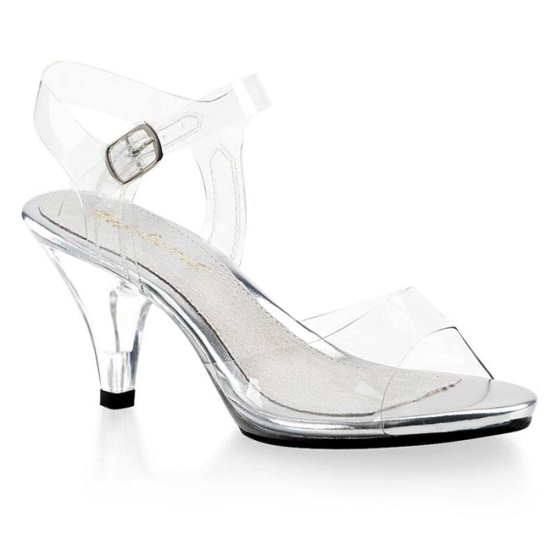 Pleaser Belle-308 Sandaler Dame Clear | 619-UKYCTX