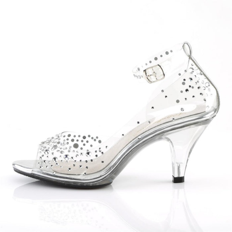 Pleaser Belle-330RS Sandaler Dame Clear | 842-JETHKN