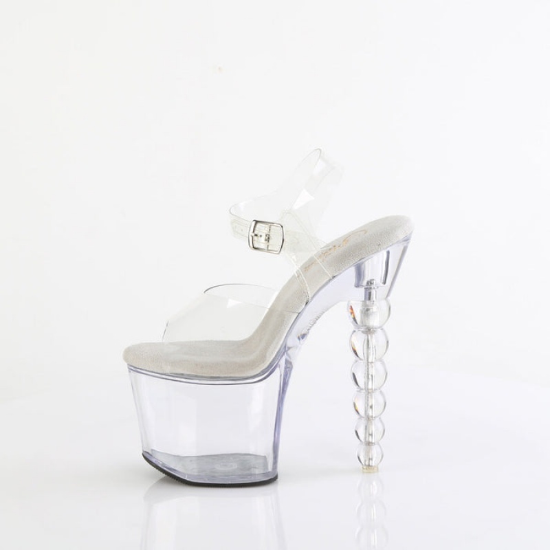 Pleaser Bliss-708 Sandaler Dame Clear | 173-BJYVPU