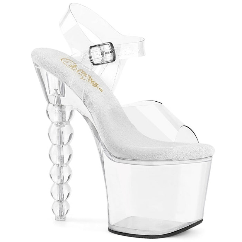 Pleaser Bliss-708 Sandaler Dame Clear | 173-BJYVPU