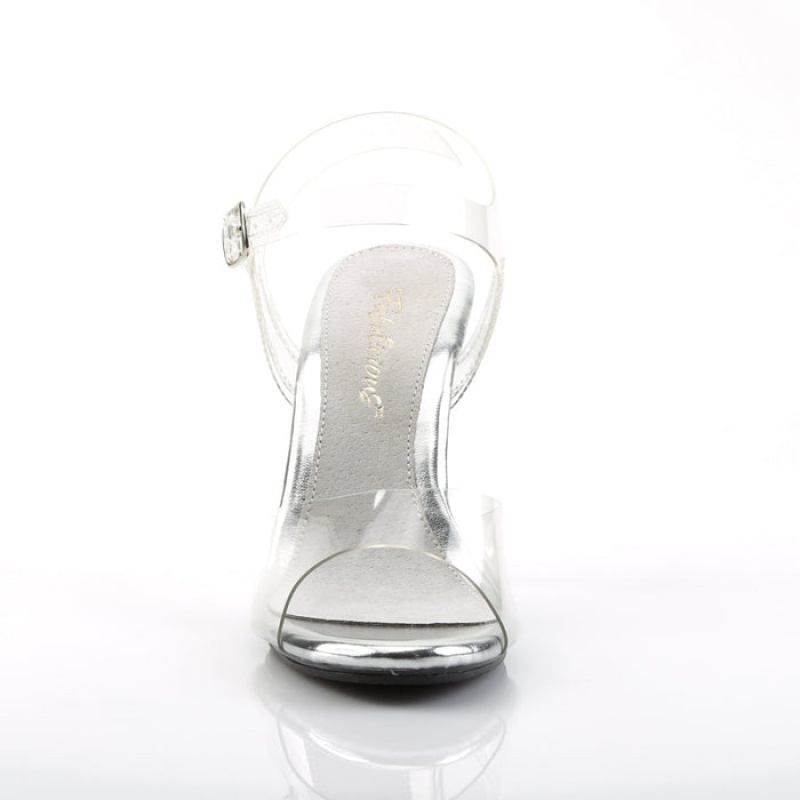 Pleaser Caress-408 Sandaler Dame Clear | 527-THVNPZ