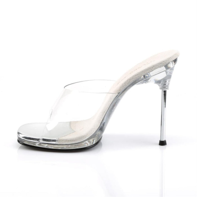 Pleaser Chic-01 Sandaler Dame Clear | 834-DPNTOX