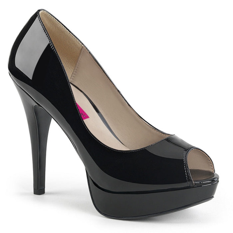 Pleaser Chloe-01 Pumps Dame Svarte | 702-XIGMQB