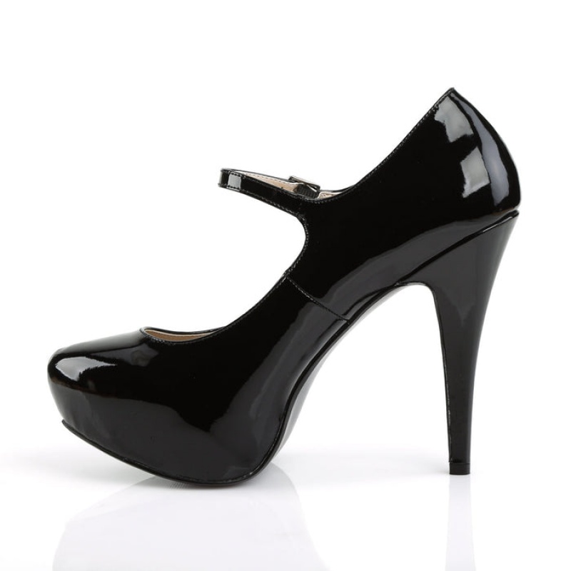 Pleaser Chloe-02 Pumps Dame Svarte | 068-XJQBRK