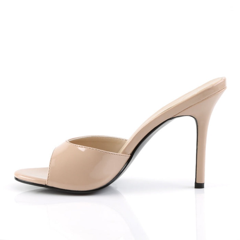 Pleaser Classique-01 Badesandaler Dame Beige | 298-VZXCFW