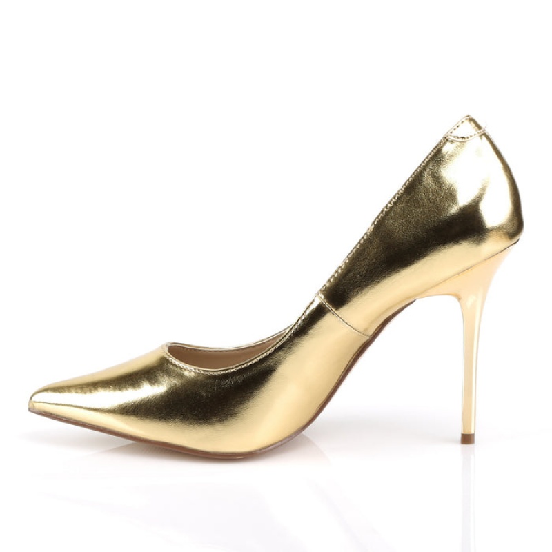 Pleaser Classique-20 Pumps Dame Gull Metal | 813-GXTKHQ