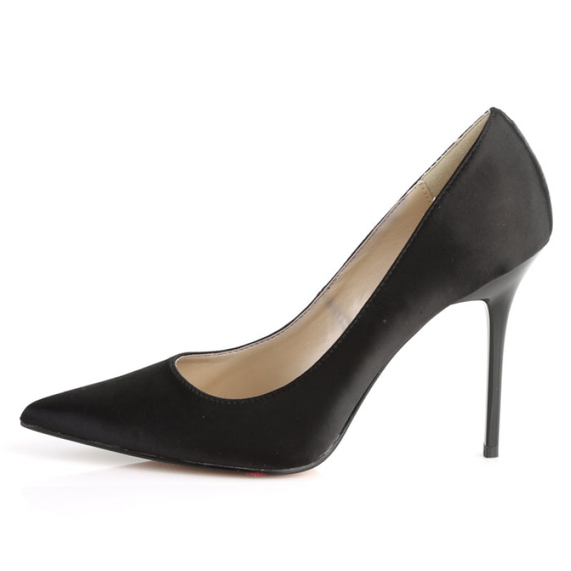 Pleaser Classique-20 Pumps Dame Svarte | 240-PMOXHD