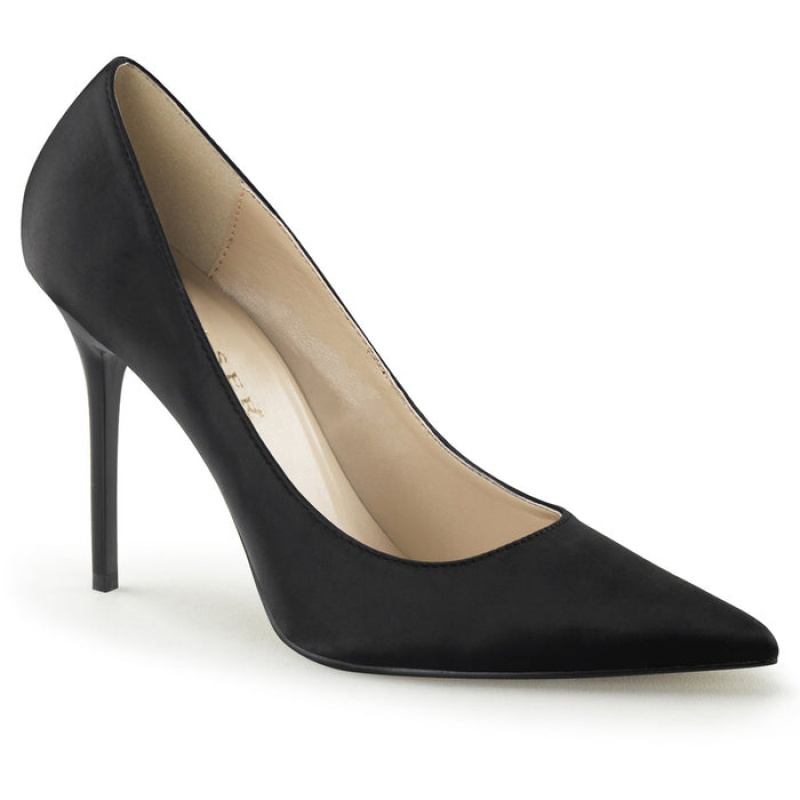 Pleaser Classique-20 Pumps Dame Svarte | 240-PMOXHD