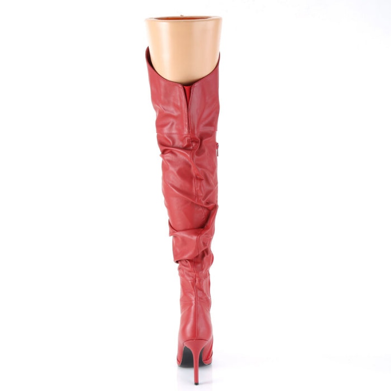 Pleaser Classique-3011 Støvler Dame Rød | 019-EMXWHQ