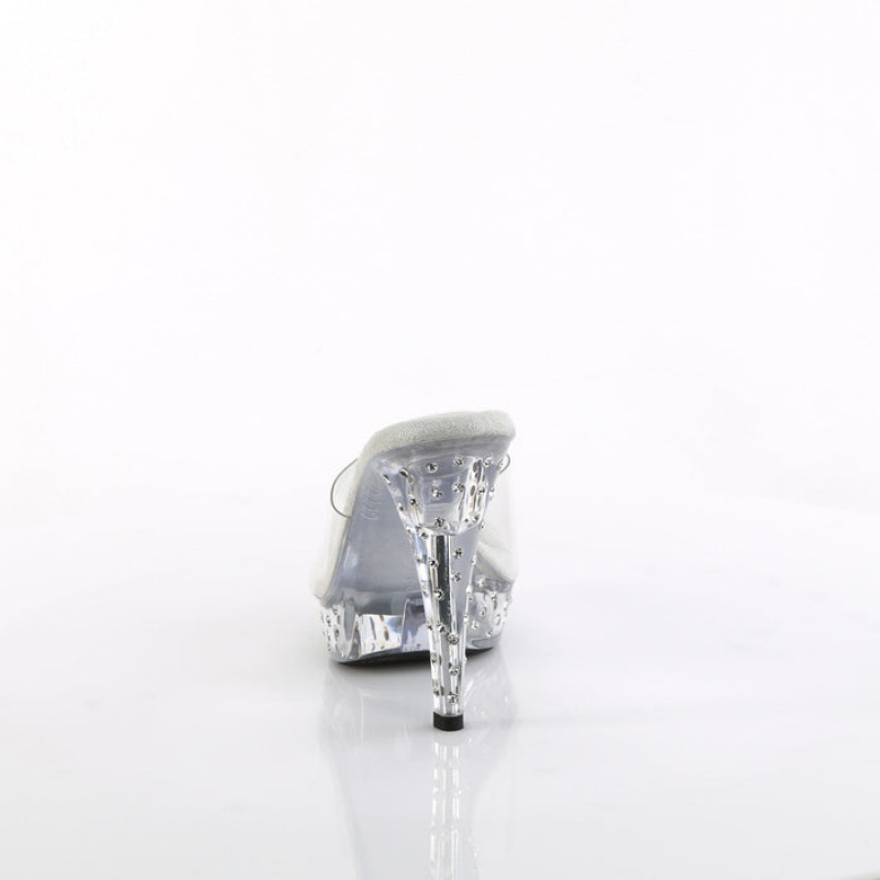 Pleaser Cocktail-501SDT Badesandaler Dame Clear | 241-LKWGQR