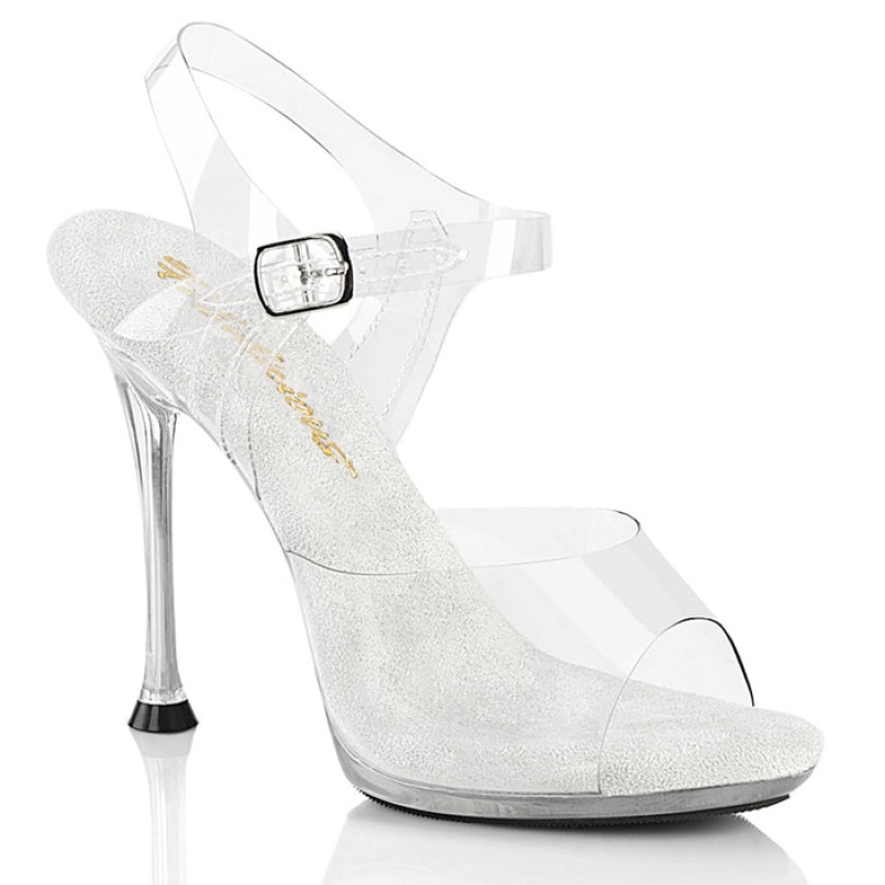 Pleaser Cupid-408 Sandaler Dame Clear | 574-IKTXZL