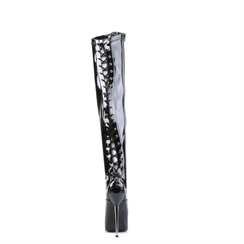 Pleaser Dagger-3060 Støvler Dame Svarte | 970-FGLZAE