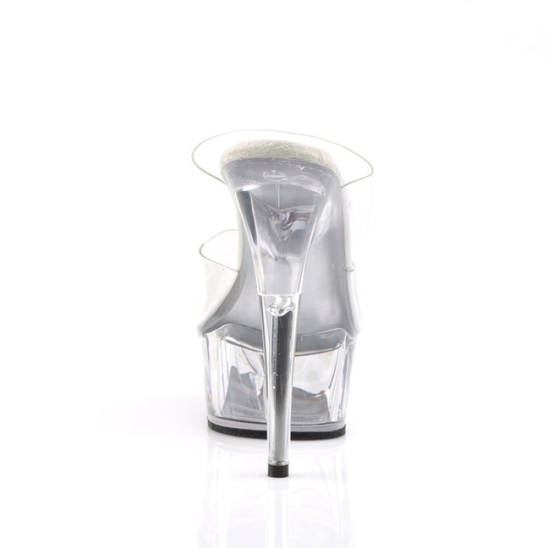 Pleaser Delight-602 Badesandaler Dame Clear | 983-PIRAFB