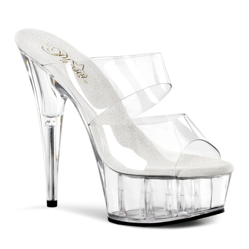 Pleaser Delight-602 Badesandaler Dame Clear | 983-PIRAFB