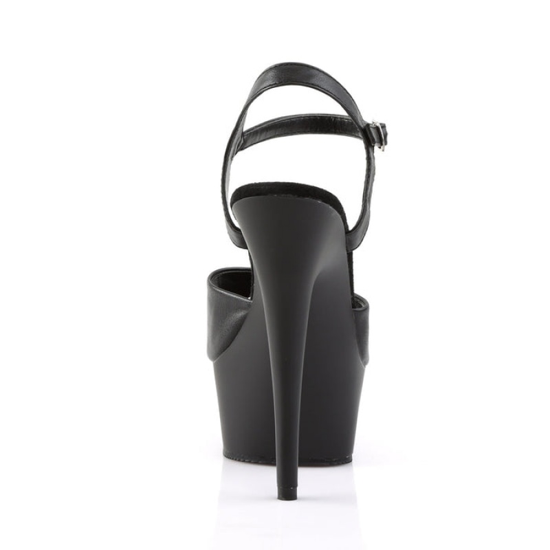 Pleaser Delight-609 Sandaler Dame Svarte Svarte | 250-KMRBNZ