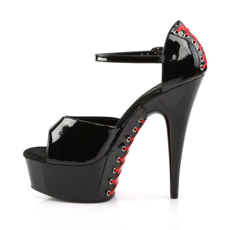 Pleaser Delight-660FH Pumps Dame Svarte | 269-OKFZUT