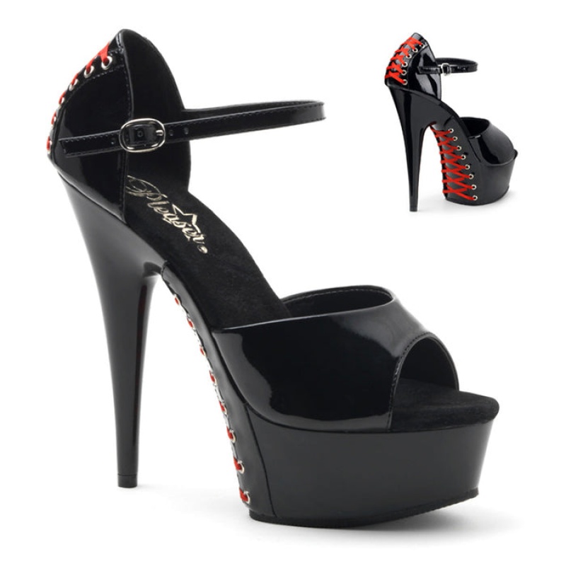 Pleaser Delight-660FH Pumps Dame Svarte | 269-OKFZUT