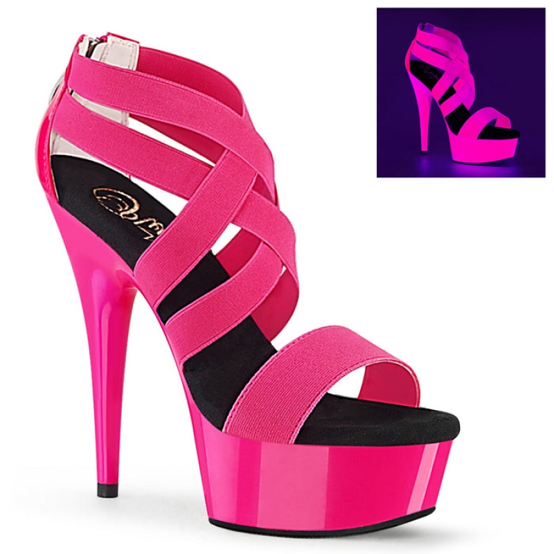 Pleaser Delight-669UV Sandaler Dame Rosa | 684-GEQMZX