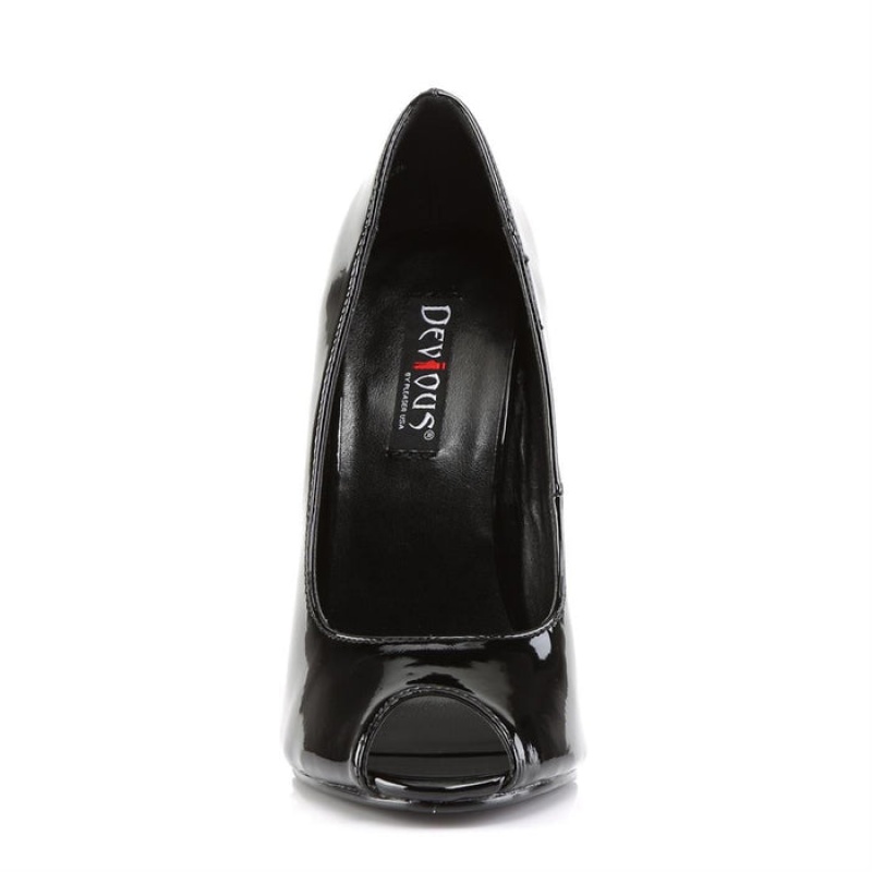 Pleaser Domina-212 Pumps Dame Svarte | 657-XELRMY