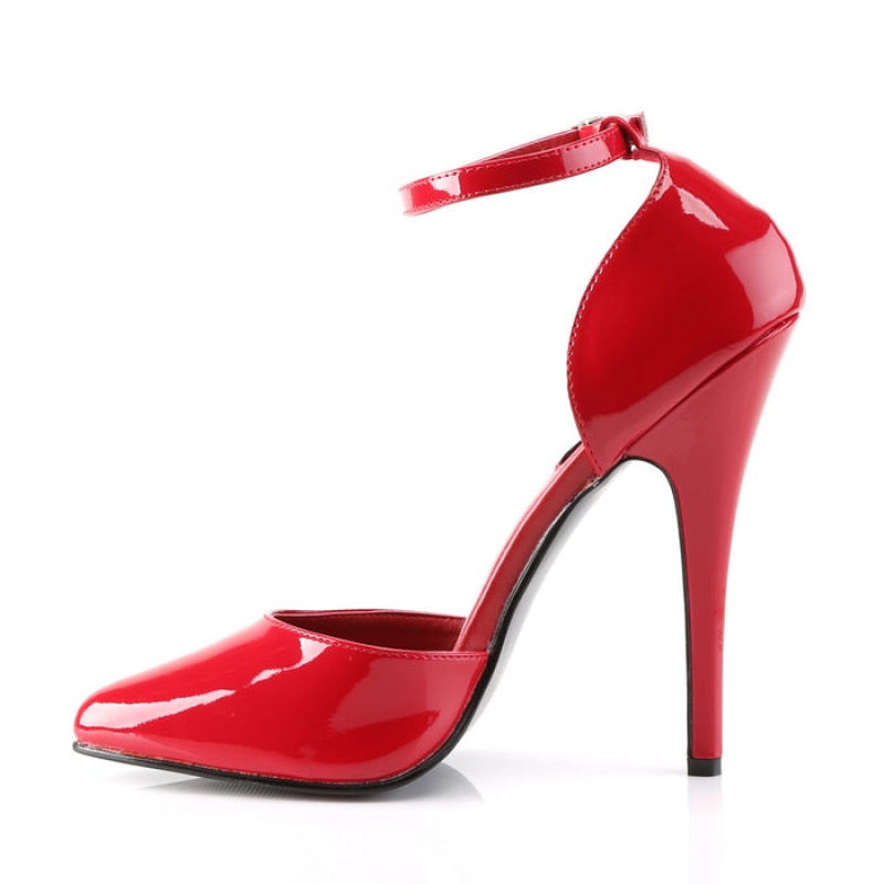 Pleaser Domina-402 Pumps Dame Rød | 249-GXEVIQ