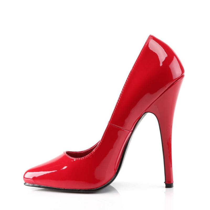 Pleaser Domina-420 Pumps Dame Rød | 932-QUTYKW