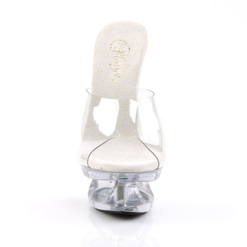 Pleaser Eclipse-601 Badesandaler Dame Clear | 247-MXIHAC