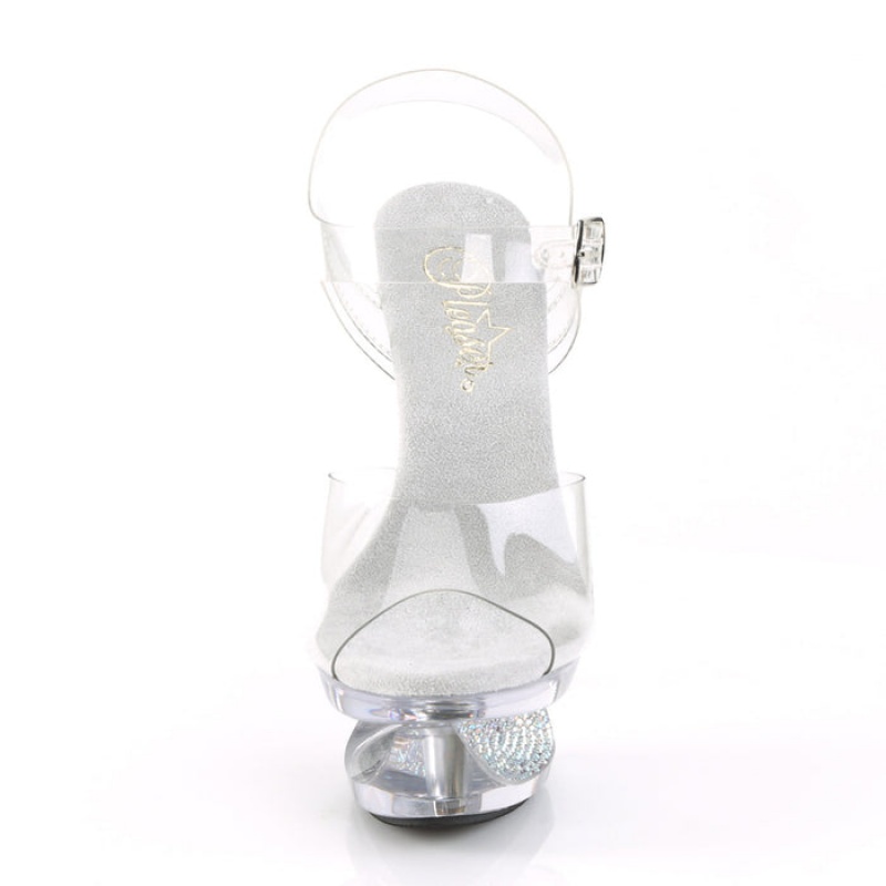 Pleaser Eclipse-608DM Sandaler Dame Clear | 583-CUNAMH