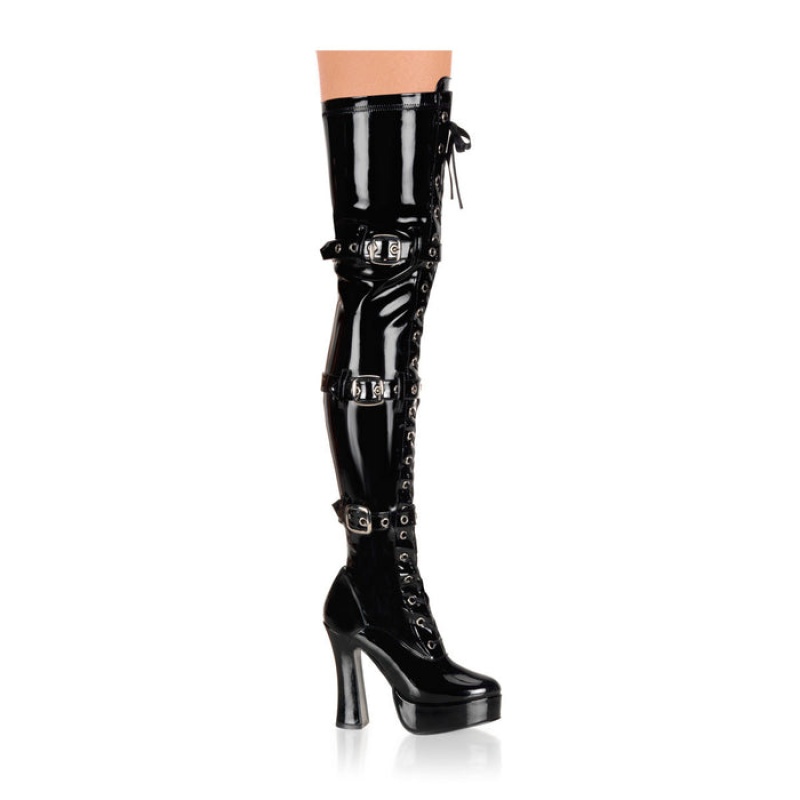 Pleaser Electra-3028 Støvler Dame Svarte | 679-LZEGRH