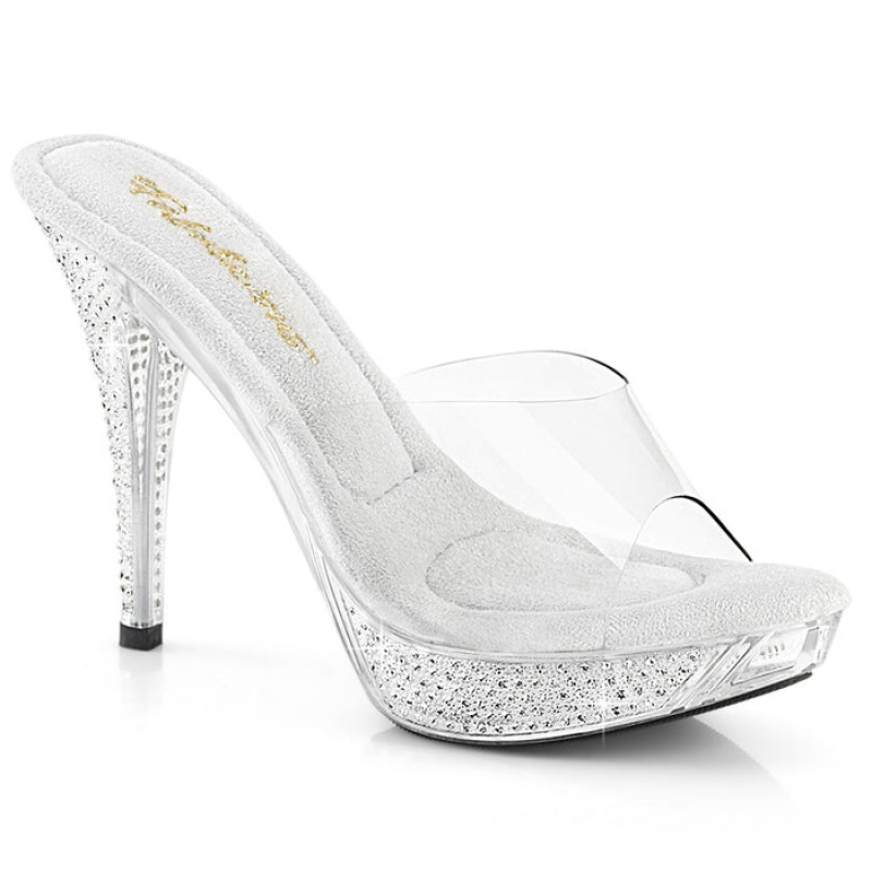 Pleaser Elegant-401 Badesandaler Dame Clear | 725-XISDPO