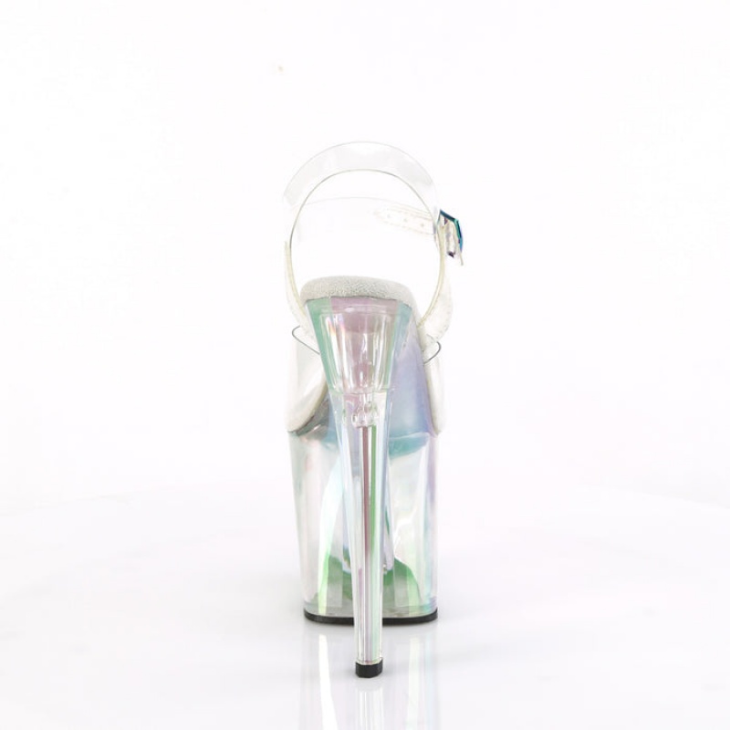 Pleaser Enchant-708HT Sandaler Dame Clear / Holographic Tint | 287-FTQDUA