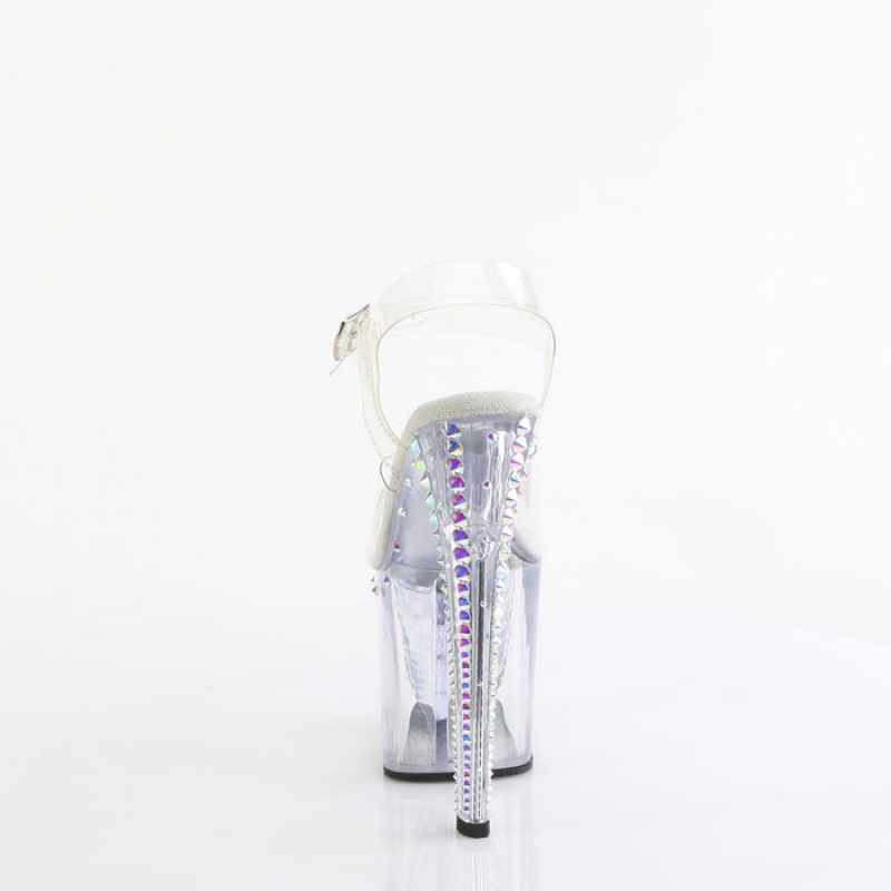 Pleaser Enchant-708RS-02 Sandaler Dame Clear | 635-JSMANF