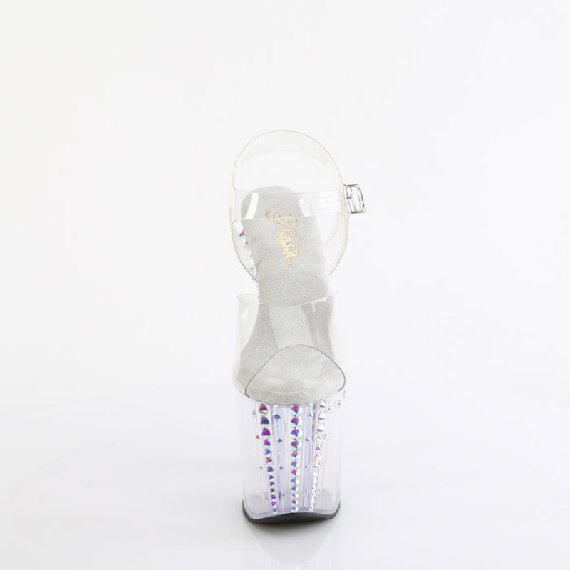 Pleaser Enchant-708RS-02 Sandaler Dame Clear | 635-JSMANF