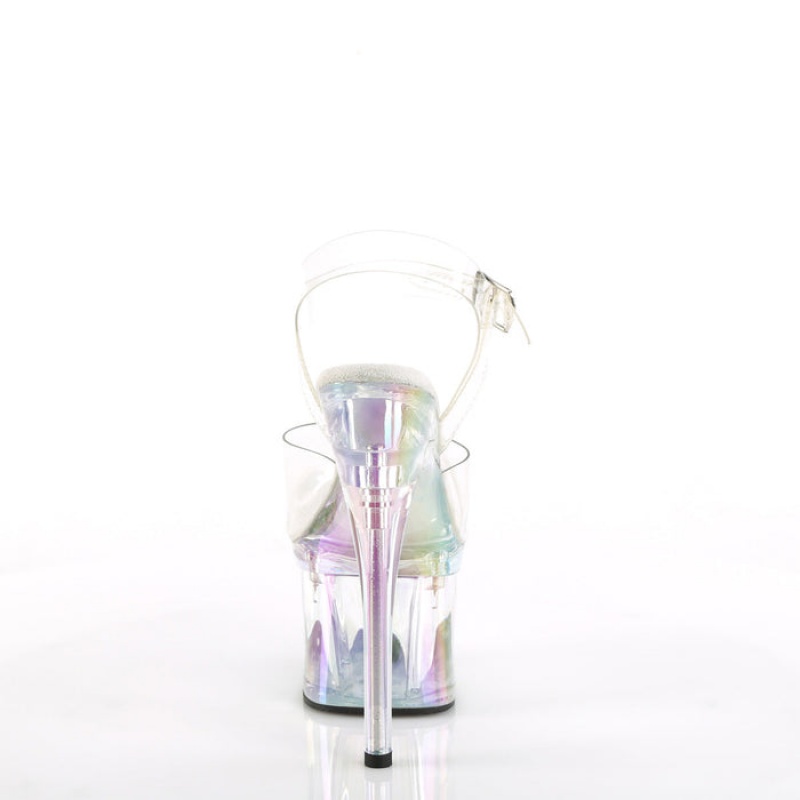 Pleaser Esteem-708RBP Sandaler Dame Clear | 672-NXUSBC