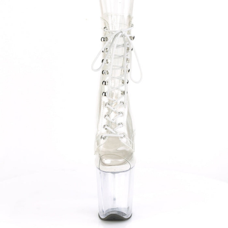 Pleaser Flamingo-1021C Støvler Dame Clear | 690-VRHDOI