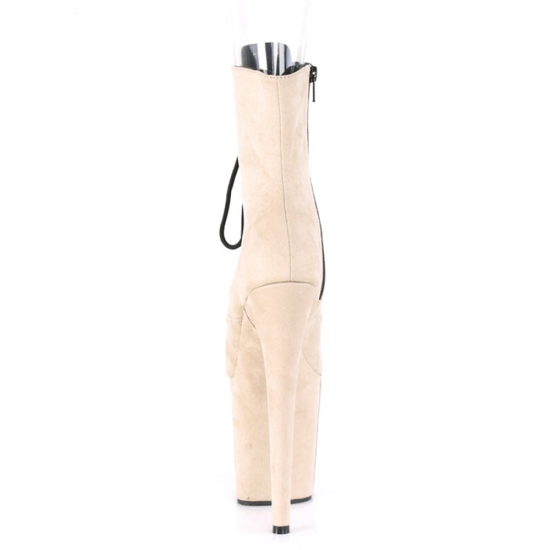 Pleaser Flamingo-1021FS Støvler Dame Beige | 039-JKYGHA