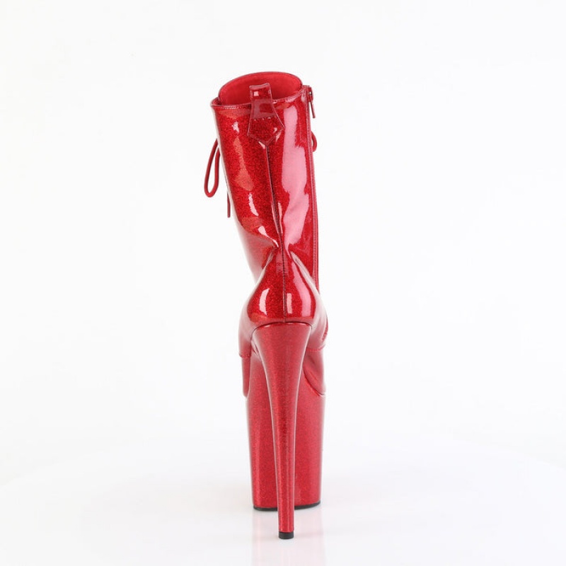 Pleaser Flamingo-1040GP Støvler Dame Rød | 879-ANCGYU