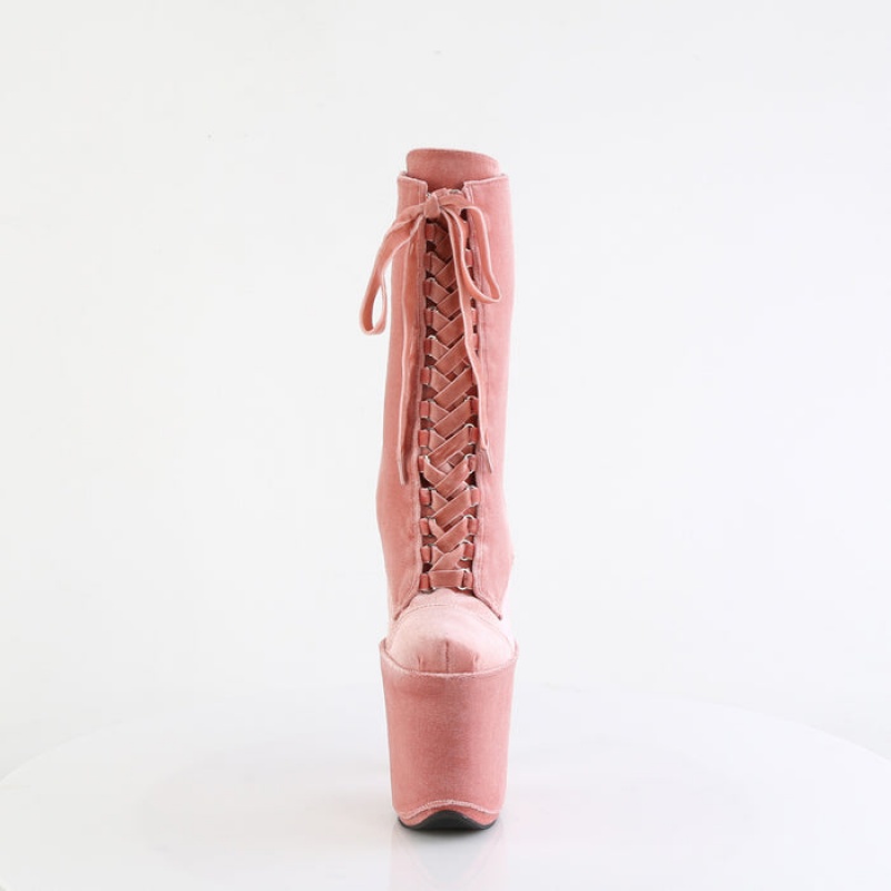 Pleaser Flamingo-1045VEL Støvler Dame Rosa | 057-CAHQZJ