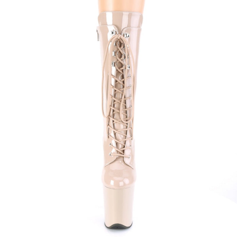 Pleaser Flamingo-1050 Støvler Dame Beige | 052-KCAHZI