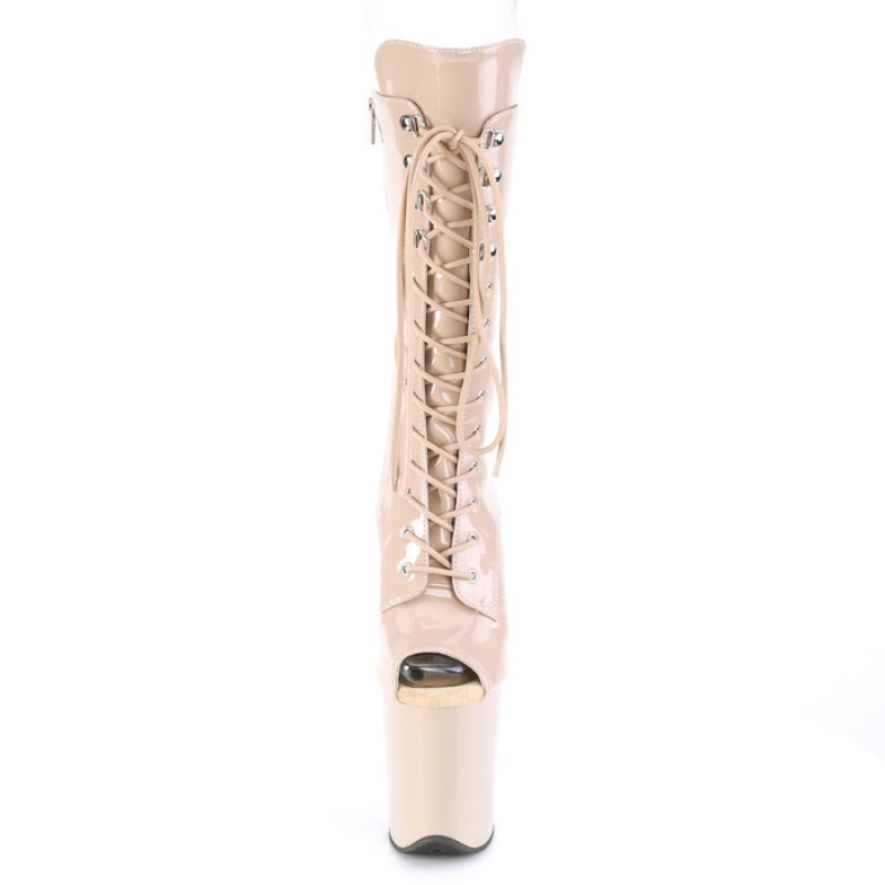 Pleaser Flamingo-1051 Støvler Dame Beige | 478-JZMXBL