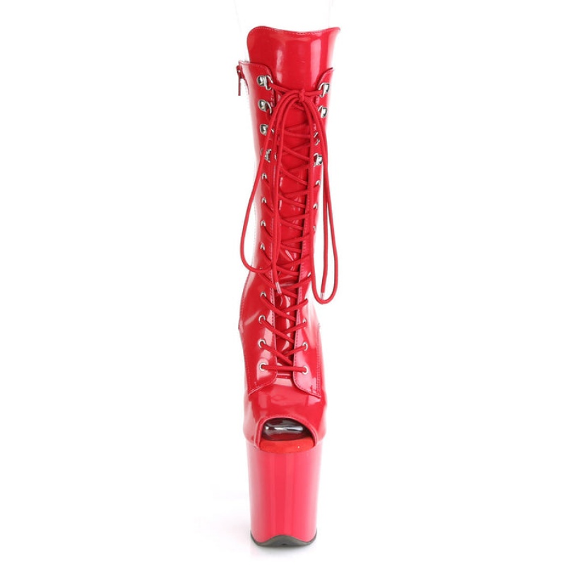 Pleaser Flamingo-1051 Støvler Dame Rød | 591-YBVDFR