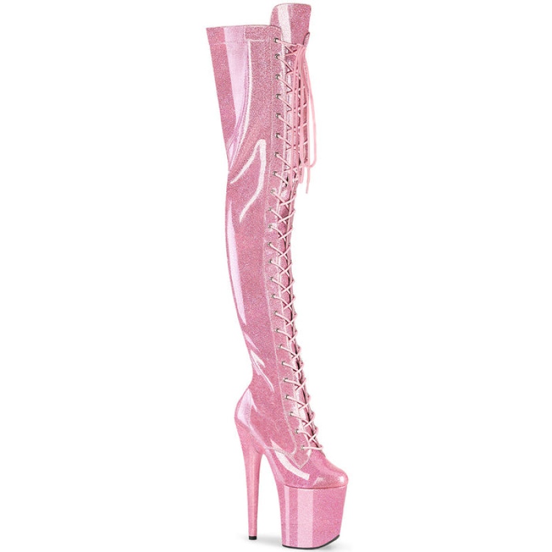 Pleaser Flamingo-3020GP Støvler Dame Rosa | 568-GYSWBQ