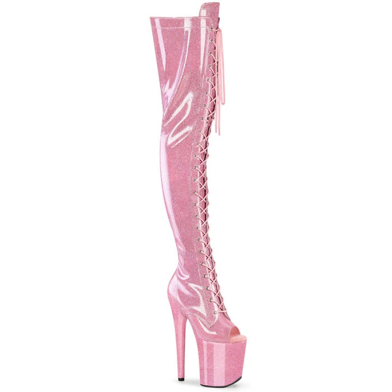 Pleaser Flamingo-3021GP Støvler Dame Rosa | 219-EZFLVB